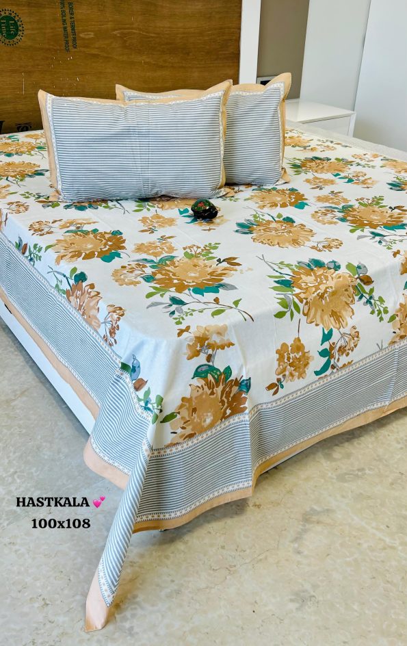 pure cotton king size bedsheet